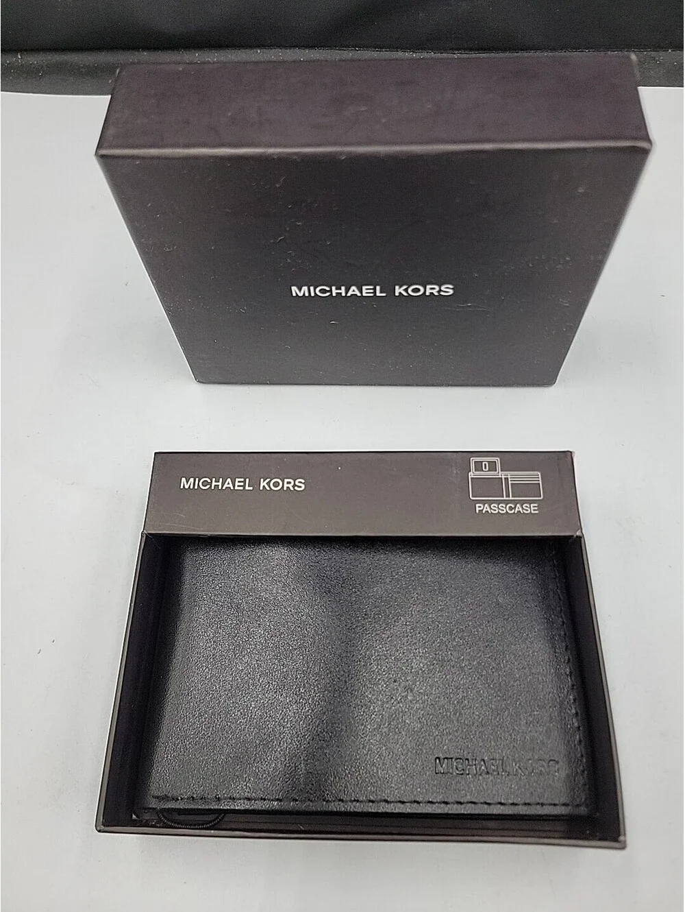 MICHAEL KORS MEN'S BLACK GENIUINE LEATHER ANDY 86F9LAND0L NIB